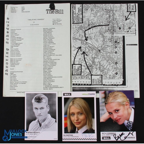 1006 - Entertainment - The Bill - Autographs featuring Ali Bastian, Beth Cordingly, and Stephen Beckett, t/... 