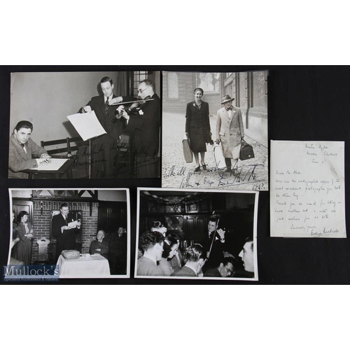 1010 - c1943 Sir John Barbirolli and Evelyn Barbirolli Signed Photographs Letter - British Oboist and Condu... 