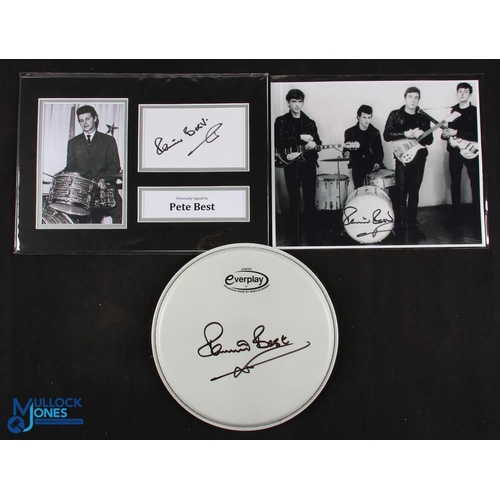 1012 - Music Entertainment - The Beatles - Pete Best Autograph on magazine cutting, in black ink, together ... 