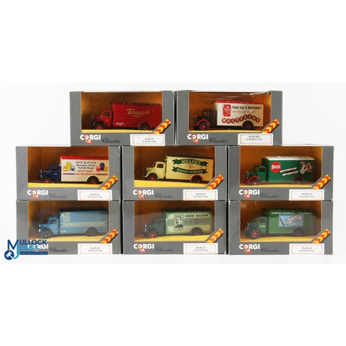 113 - Corgi Bedford O Series Diecast Toys (8) features C822/4, C822/3, D822/11822/1, C822/2, D822/5, D822/... 