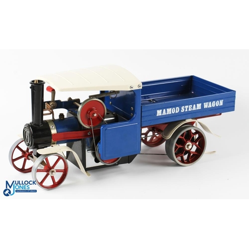 13 - Mamod Live Steam Wagon SW1 Blue in original box, light used complete condition, the box has some wea... 