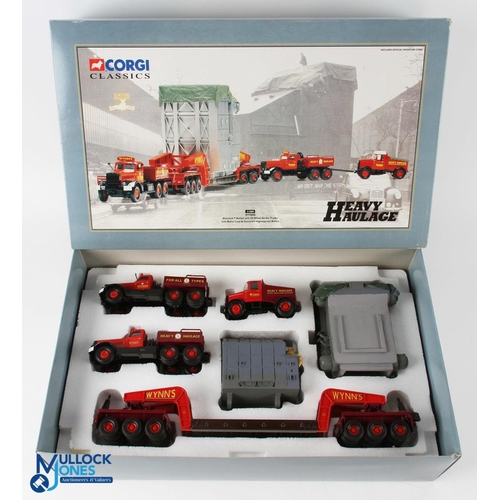 145 - Corgi Heavy Haulage Boxed Set - 31009 WYNNS Diamond T Ballast (x2) 24 wheel girder trailer with boil... 