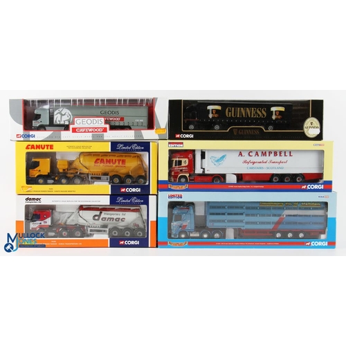 150 - Corgi Diecast Boxed Lorries (6) - inc 76102 Renault Premium powder tanker - Canute Haulage Group Plc... 