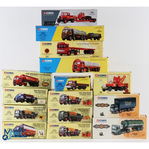 153 - 15x Corgi Diecast Lorries - inc 13 assorted Corgi Classics with 2x Whiskey Collection 26001 and 2080... 