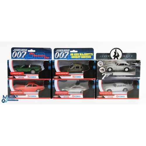 161 - Corgi James Bond 007 Diecast Vehicles, a mixed lot of 6 from a set of 20, in original boxes