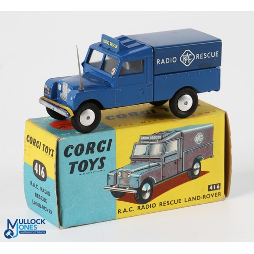 207 - Corgi 416 RAC Radio Rescue Land Rover. Very light used condition 2nd edition/boxed with an old price... 