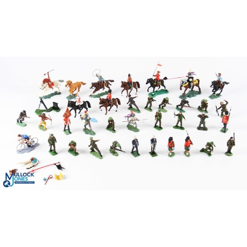 222 - Britains Ltd Herald & Swoppet Plastic Soldiers Figures a mixed collection of 30 figures and horse wi... 