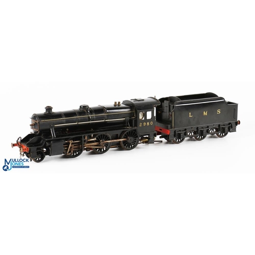 23 - Eddie 'E J' Cooke O Gauge Live Steam LMS 2-6-0 6P5F Locomotive and Tender in black livery number 298... 