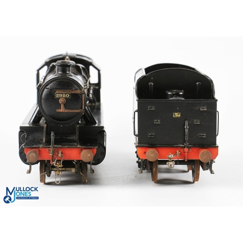 23 - Eddie 'E J' Cooke O Gauge Live Steam LMS 2-6-0 6P5F Locomotive and Tender in black livery number 298... 