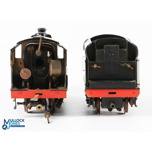 23 - Eddie 'E J' Cooke O Gauge Live Steam LMS 2-6-0 6P5F Locomotive and Tender in black livery number 298... 