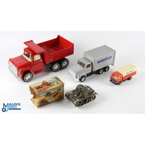 237 - Period Toy Collection, to include a Gama tinplate clockwork tank (no key), Daff diecast truck unbran... 