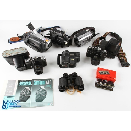 280 - 35mm Camera and Digital Video Cam collection, to include a Yashica Samurai X40, Sony Handycam, Sony ... 