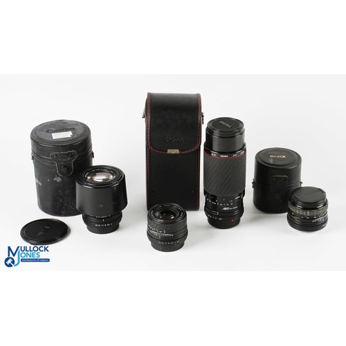 283 - Sigma SLR Camera Lens to include Super Wide 1:28 F=24mm, UC zoom 70-210mm 1:4-5.6 - only 1 lens cap,... 