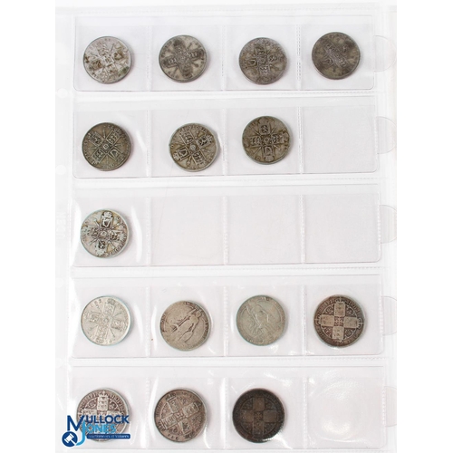 418 - Victoria to George V Silver Coins (44) - including 29 shillings dating between 1883 and 1935, 9x Geo... 