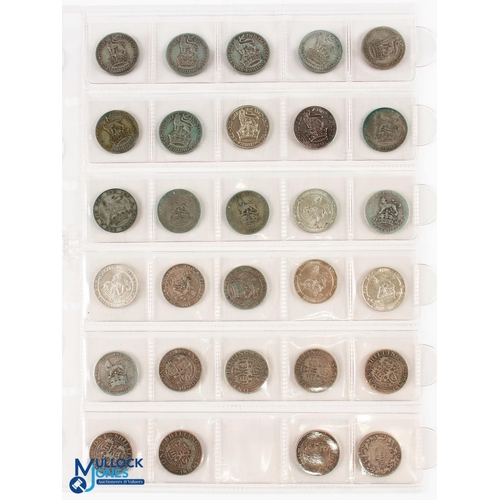 418 - Victoria to George V Silver Coins (44) - including 29 shillings dating between 1883 and 1935, 9x Geo... 