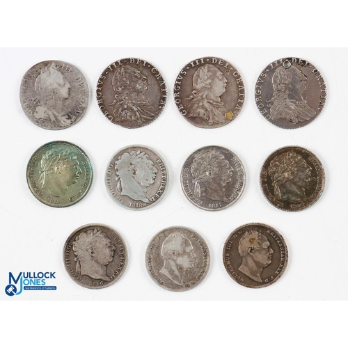 424 - William III to William IV Silver Sixpence Coins (11) - including William III with worn date, 3x Geor... 