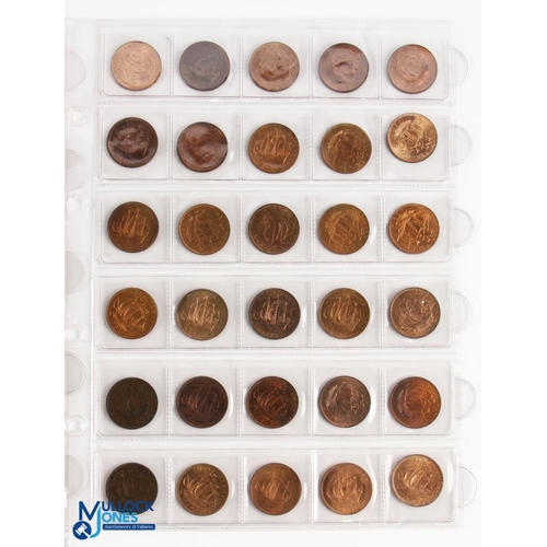 426 - Collection of George III to Elizabeth II Penny and Half Penny Coins (#150) containing assorted years... 