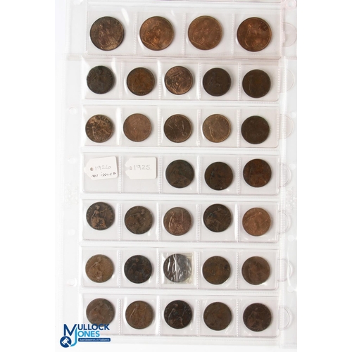 426 - Collection of George III to Elizabeth II Penny and Half Penny Coins (#150) containing assorted years... 