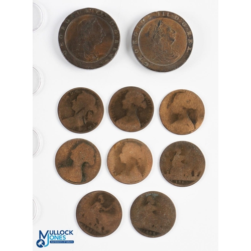 426 - Collection of George III to Elizabeth II Penny and Half Penny Coins (#150) containing assorted years... 