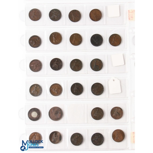 429 - George II To Elizabeth II Farthings, Half Farthings and other Coins (qty) - housed in coin folder fi... 