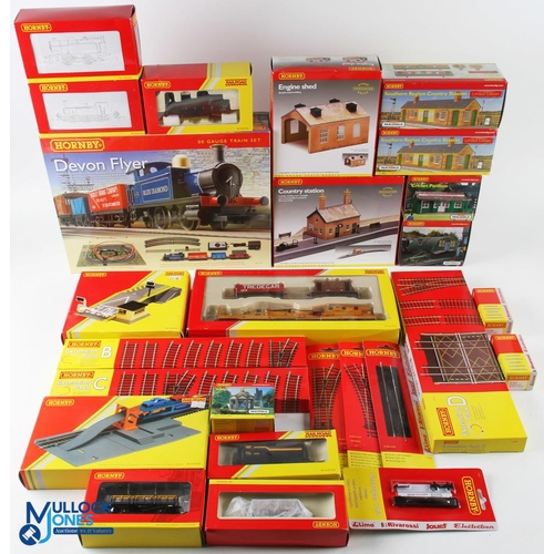 49 - 2 Boxes of Hornby OO Gauge Train Sets - Rolling Stock, Buildings, accessories, track, points to incl... 