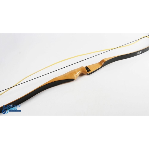 497 - Vintage Bear Archery Black Bear Glass Powered Recurve Bow Amo 60 45# KL9008 made in Gainsville Flori... 