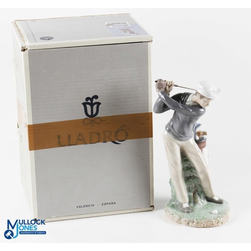 498a - Group of 5 Boxed Lladro Figures - inc  'Golfing Couple' Model 1453 height 34cm, in original box with... 