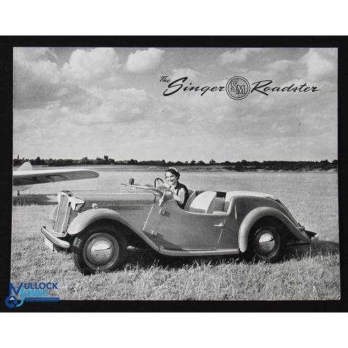 501 - Singer Roadstar 1949 sales brochure A4 page brochure with 3 full page photographs of this classic sp... 