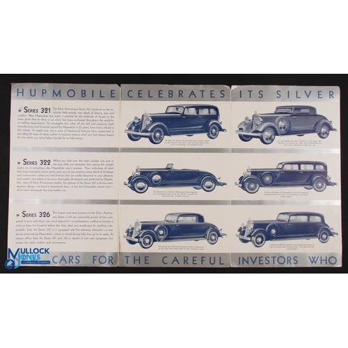 507 - Hupmobile Silver Anniversary Brochure 1908-1933- Sales Brochure 10 page fold out brochure illustrati... 