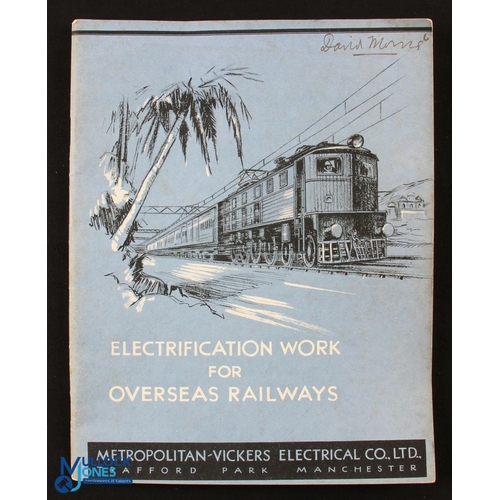 511 - Metropolitan-Vickers, Trafford Park, Manchester c1930 - Electrification For Overseas Railways 1935. ... 