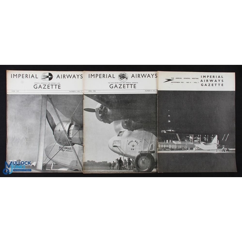 512 - Imperial Airways Gazette 1935-36 Dates. An 8 page magazine detailing their expanding Air Services ac... 