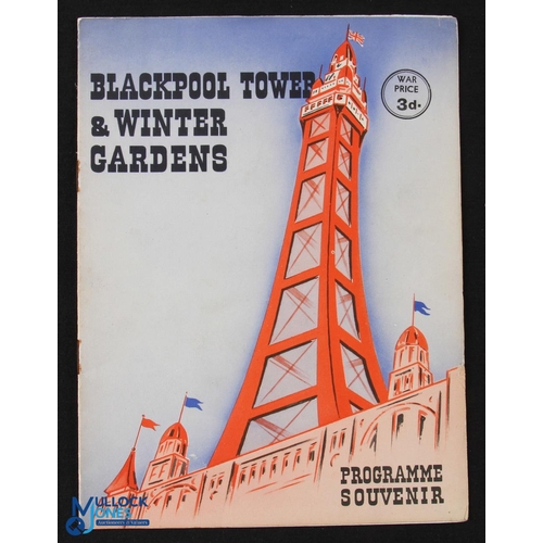 537 - Blackpool Tower & Winter Gardens 1941 - scarce War Time programme featuring Boxing, Dancing, Films, ... 