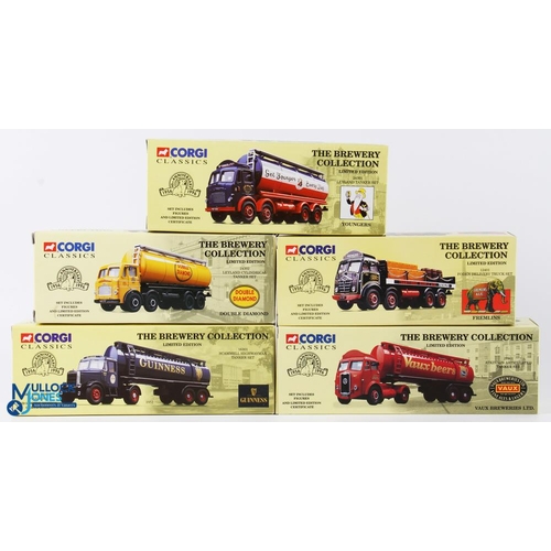 54 - Corgi The Brewery Collection Diecast Commercial Toys (5) to incl' Guinness Scammell Highwayman set 1... 