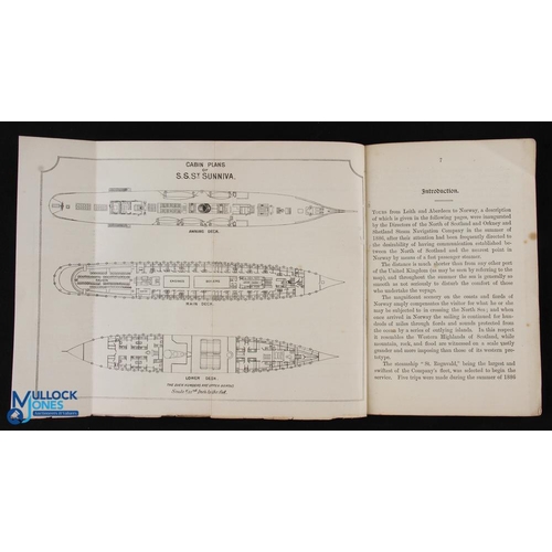 543 - North of Scotland & Orkney and Shetland Steam Navigation Company 1890 - 64 page Handbook with 10 eng... 