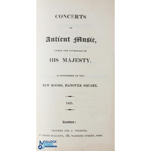 557 - Concerts of Antient Music Under the Patronage of His Majesty as Performed at The New Rooms, Hanover ... 