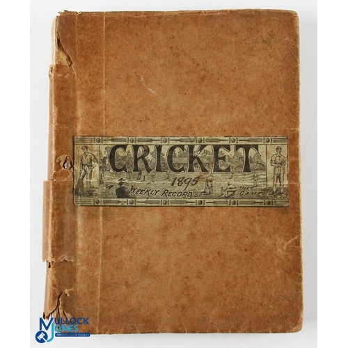 571 - Cricket 1895 - 12 monthly editions each with 16 pages and illustrated with photographs and text exte... 