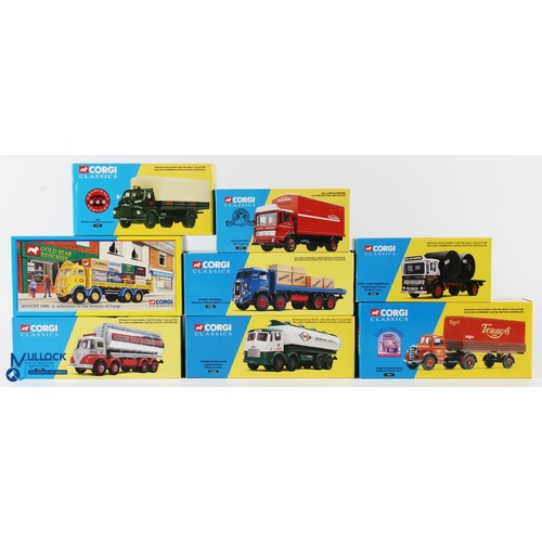 58 - Corgi Classics Diecast Commercial Toy Selection (8) Gold Star Stockist ERF Rigid lorry 09802, Aaron ... 