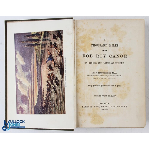 583 - Switzerland 1000 Miles in The Rob Roy Canoe by J Macgregor 1870s - 255 page book with one colour pla... 