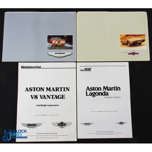 643 - 1981 Aston Martin Lagonda V8 Vantage Sales Brochure with price lists and spec sheets