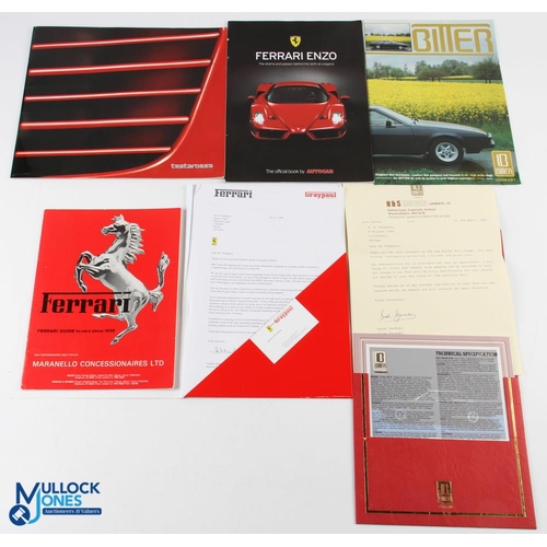 647 - Ferrari Testarossa sales brochure, Booklets, to include a 1984 sales catalogue, Ferrari Guide to Car... 