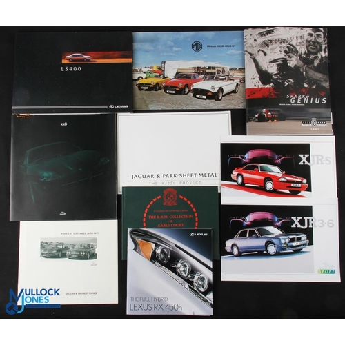 659 - Assorted car Sales brochures publications, to include 1978-80 MG Midget MGB, MGB GT, Lexus RX2009, L... 