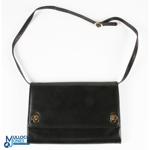 687 - Period Salvatore Ferragamo Crossbody Shoulder Bag, with single flap and double clasps, made in Italy... 