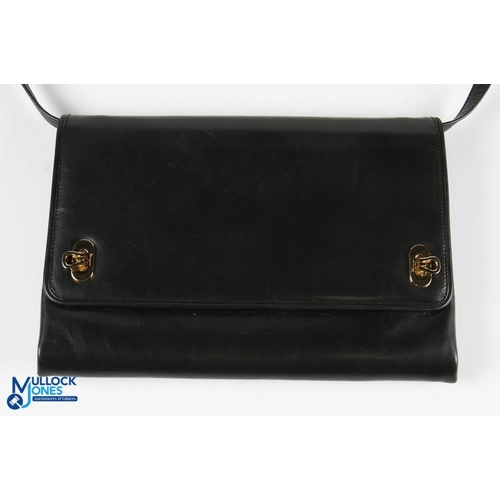 687 - Period Salvatore Ferragamo Crossbody Shoulder Bag, with single flap and double clasps, made in Italy... 