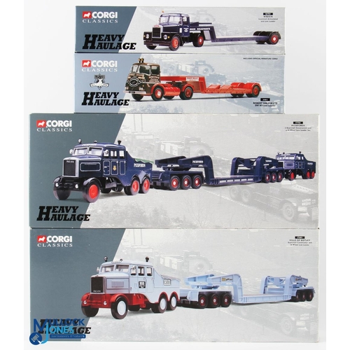 71 - Corgi Classics Heavy Haulage Commercial Diecast Toys (4) incl' Hills of Botley Scammell Constructor ... 