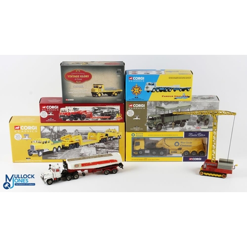 73 - Corgi Diecast Toy Selection (6) incl' British Army Bedford MK 69902, Building Britain Wimpey Scammel... 