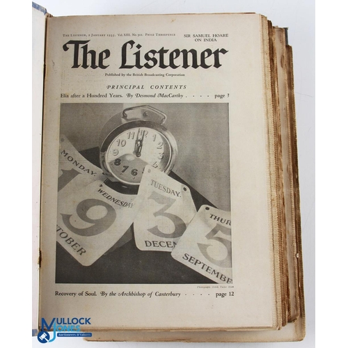 747 - Politics - The Listener Jan-June 1935 - Bound volume published by the BBC containing articles on the... 