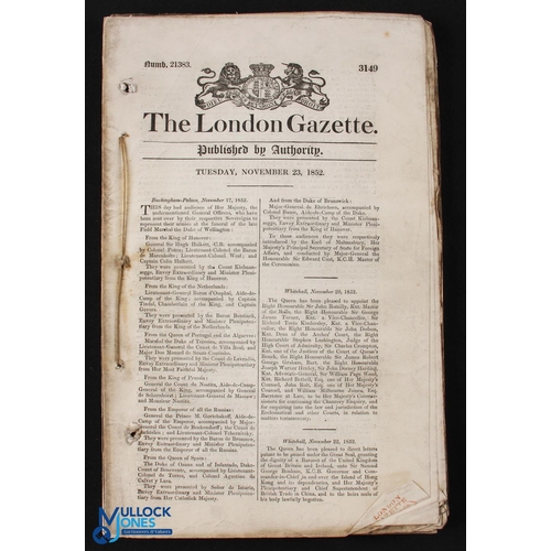 764 - Shropshire - Shrewsbury, Ironbridge & Bridgnorth Railway 1852 - To London Gazette, Tuesday, Nov 23 1... 