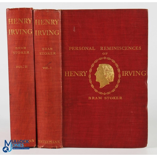 832 - Bram Stoker - two volume set of his 'Personal Reminiscences of Henry Irving' first edition 1906 with... 