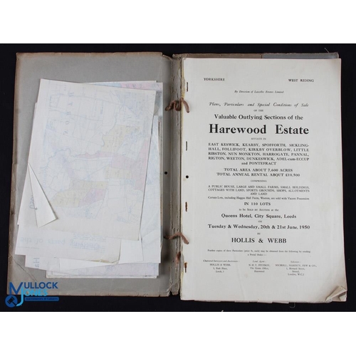 850 - Yorkshire - Wharfedale - The Harewood Estate printed sales book for the sale of the outlying section... 