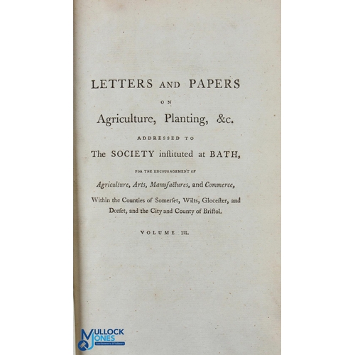 937 - The Bath and West of England Society, 1788 - 447 page book with 3 fold out plates, Subtitled 